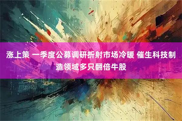 涨上策 一季度公募调研折射市场冷暖 催生科技制造领域多只翻倍牛股